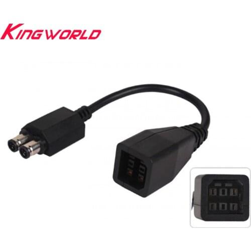 10pcs Hight quality 2-port AC Power Supply Adapter Transfer Connectors Adaptor Converter Cable for XBOX360 to Xbox 360 Slim