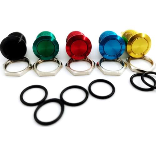 12mm Color Oxidation Metal Push Button Switch Flat/High Head Waterproof Self-reset/Momentary Normal Open Pin Terminal 1PCS