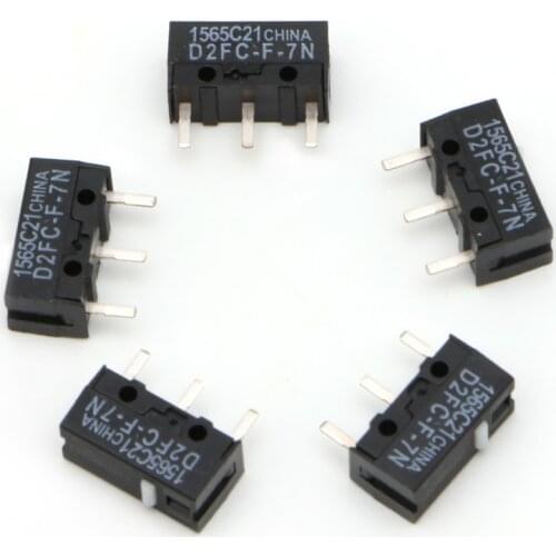5 Pcs Mouse Micro Switch D2FC-F-7N Button Fretting Replacement