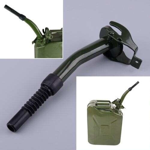 Car Can Gas Canister Rubber Nozzle Spout Military Style Metal Accessories for Standard 5L 10L 20L
