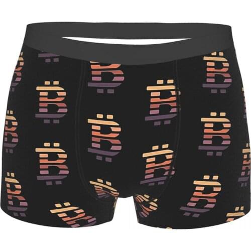 Bitcoin Cryptocurrency Miners Meme Sunset Colors Underpants Cotton Panties Mens Underwear Ventilate Shorts Boxer Briefs