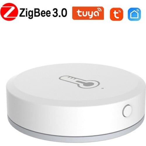 Tuya ZigBee3.0 Temperature And Humidity Sensor Battery Powered Works With Alexa Google Assistant And Tuya Zigbee Hub Smart Home