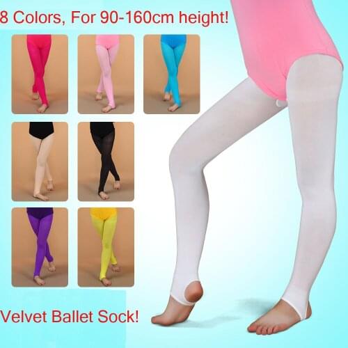 Child Soft Elastic Collant Professional Ballet Socks Dancing Ballerina Professional Leggings Velvet Girls Dance Sock Panty Hose