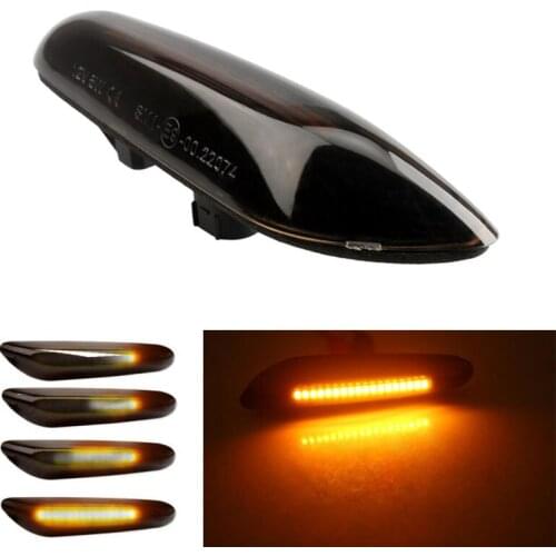 Dynamic LED Fender Light Side Marker For BMW E60 E61 E90 E91 E87 E81 E84 E88 E92 E93 E82 E46 1 3 5 series x1 2004 2010 flasher