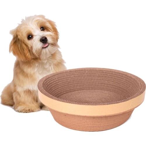 Pet Cat Toy Large Round Shape Cat Litter New Bowl Shaped Corrugated Paper Cat Scratch Board Cat Claws Care Pet Catch Climb Toy