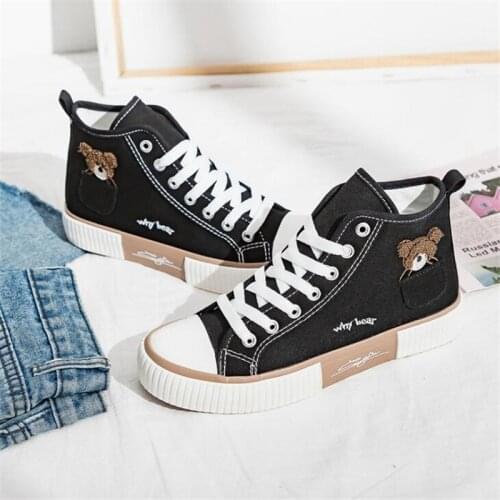 High Top Women Casual Canvas Shoes Fashion Sneakers Female Vulcanized Shoes Women Athletic Sneakers Ladies Flats Drop Shipping