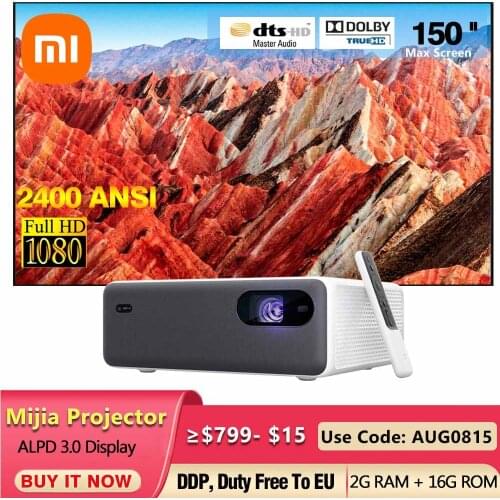 Original XIAOMI Mijia ALPD 3.0 Laser Projector 2400 ANSI Lumens Resolution 150 Inch Screen 10W Speaker Wifi bluetooth Dual