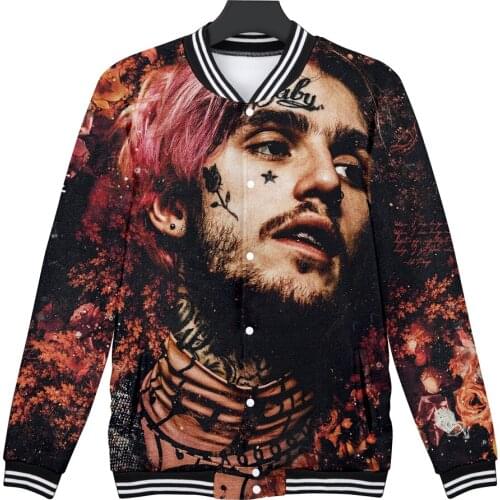 Lil Peep 3D Baseball Jacket Fan Support Men Women Jakcets Lil Peep Sudaderas Cry Baby Fashion Coats love Moletom Clothing