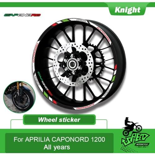 Motorcycle sticker Front Rear wheels decals Reflective stickers rim stripes For Aprilia CAPONORD 1200 RALLY CAPONORD 1200 TRAVEL