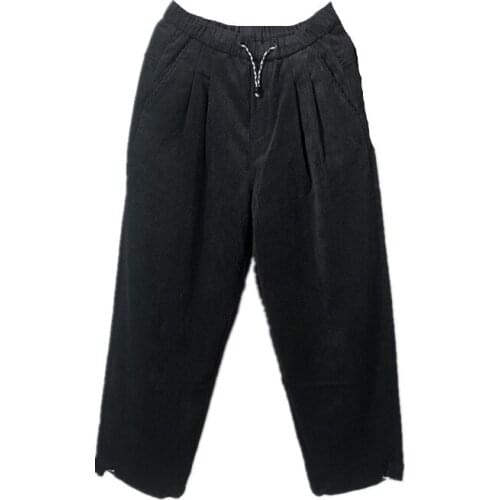 Owen Seak Men Casual Cargo Harem Pants High Street Wear Hip Hop Ankle Length Mens Clothing Sweatpants Autumn Black Pants