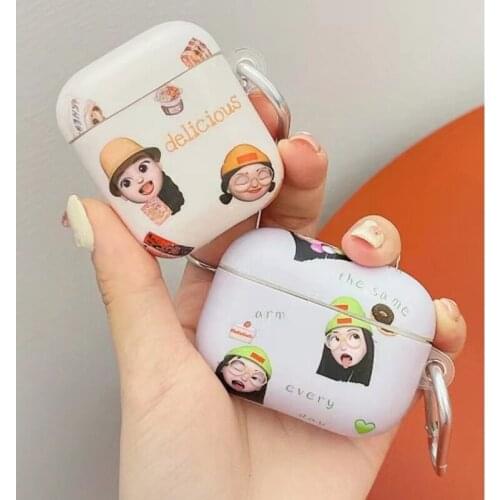 Funny Cute Girl Pattern Soft for AirPods Pro Case Wireless Earphone Charging Box Case for AirPods 12 Protection Accessories
