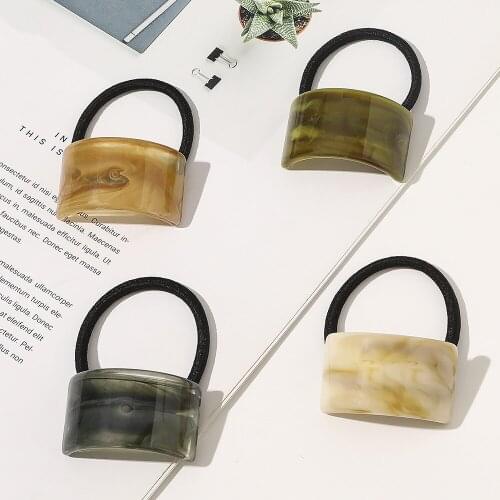 New Fashion All-matchFine Acetate Stripeshair Large Intestine Hair Ring for Women Girl Hair Accessories Headwear