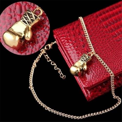 New Fashion Lovely Mini Boxing Glove Necklace Boxing Match Jewelry Cool Pendant For Men Boys