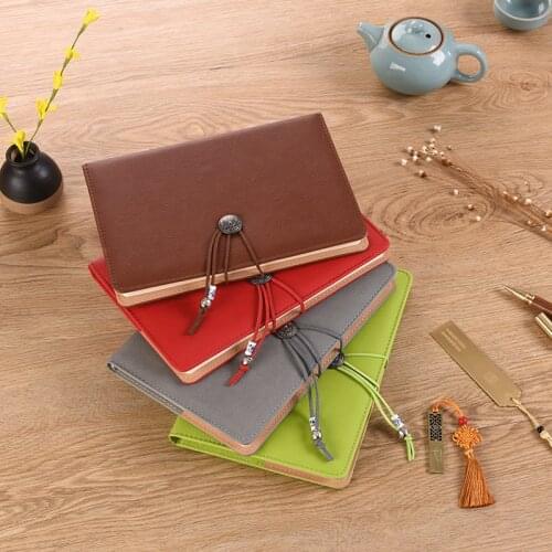 Retro High Quality A6 Agenda Pu Leather Loose Leaf Pu Leather Simple Office Squared Notebooks Monthly Planner Personal Diary