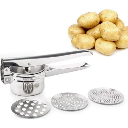 Stainless Potato Masher and Ricer Manual Juicer Squeezer Press Potato Baby Food Supplement Machine Multifunctional Kitchen Tools