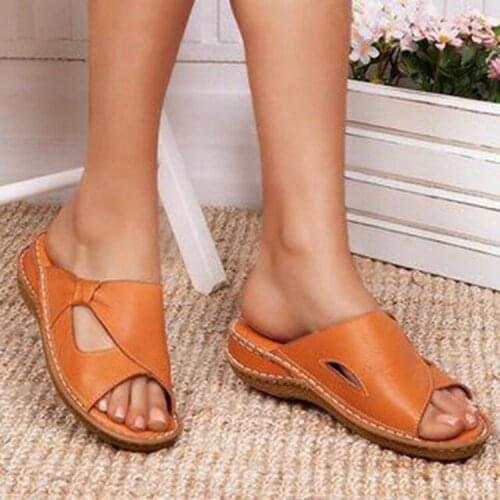 Woman Sandals PU Leather Lady Platform Sandals Open Toe Flat Sandals Women Summer Casual Shoes Womens Plus Size Slides