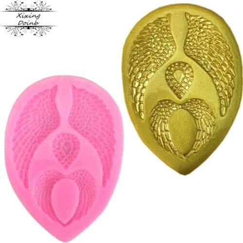 Angel Wings Silicone Molds Baby Birthday Cake Decorating Fondant Mold Cupcake Chocolate Candy Gumpaste Moulds