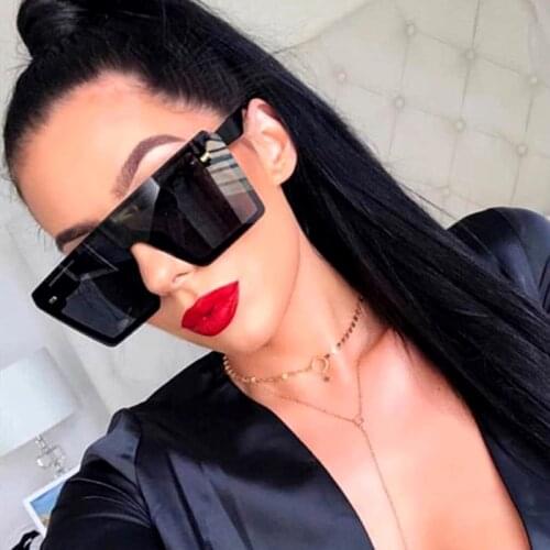 Oversized Rimless Sunglasses Women Luxury Square Metal Frameless Brand One Piece Sun Glasses Oculos Men Gafas Shade Mirror UV400