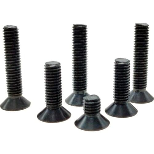 500PCS Grade 10.9 high strength DIN7991 Flat Head Screws M4X12 M4X14 M4X16 black countersunk head hexagon screw
