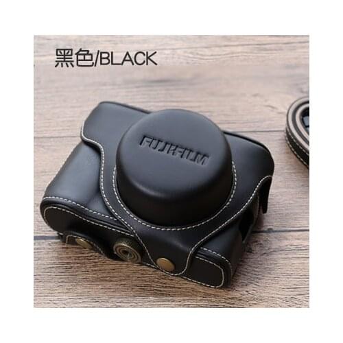 Fujifilm Fuji X100V Camera Bag Covers Cowhide Leather Leather Half Sleeve Vintage Bags Dedicated Base