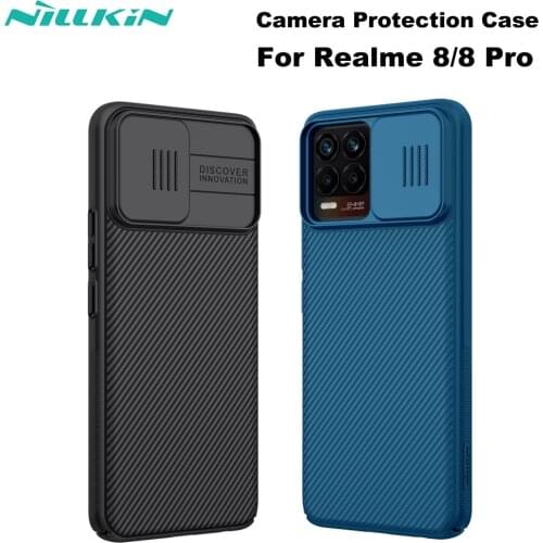 For OPPO Realme 8 Camera Protection Case Realme 8 Pro Back Cover NILLKIN Camshield Slide Cover Lens Protection Case