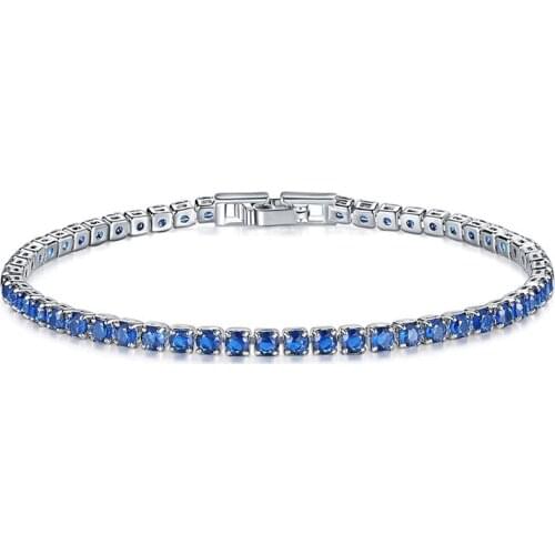 ZSLBS New Fashion Bracelets For Women Round Cubic Zirconia Tennis Bracelet Crystal Bangle Simple Jewelry Gifts Pulseras Mujer
