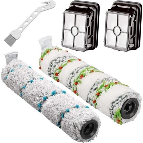2 HEPA Filters+1 Brush Roll+1 Pet Brush Roll for Bissell CrossWave Cordless Max Series 2554,2590,2593,2596 Vacuum