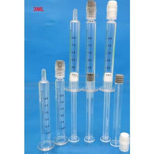 3ML 50pcs100pcs Disposable Empty Cosmetic Hyaluronic Acid Container, Cosmetic Scale Needle/Syringe For Essence, Beauty Tool