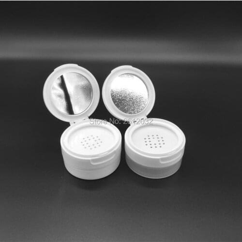 30g Empty Loose Powder Compact With The Grid Sifter & Puff Jar Packing Container Powdery Cake Box Cosmetic Case F2017382