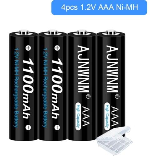 AJNWNM 1.2V Ni-Mh AAA Rechargeable Battery 1100Mah Rechargeable Batteries AAA