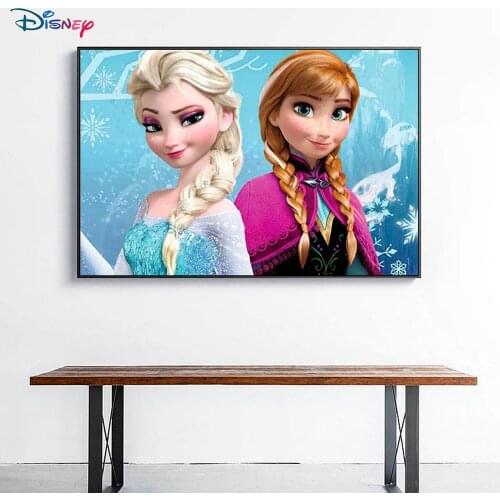 Diy Disney 5D Diamond Painting Cartoon Mosaic Cross Stitch Embroidery Full Circle Diamond Frozen Exquisite Decoration Elsa Anna
