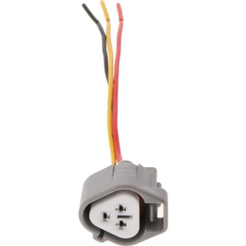 Car Female Headlight Wire Socket Connector Plug 3 Way Headlight Lamp Adapter Plug Wire Set