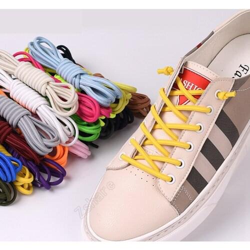 1 Pair No Tie Shoelace Round Strong Elastic Shoelaces Kids Adult Leisure Sneakers Quick Shoelace Outdoor Fashion Lazy Lace