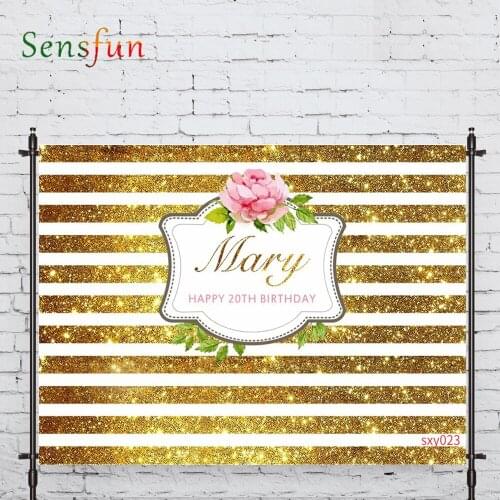 LEVOO Photography Backdrop Birthday Golden Stripe Luxurious Shiny Prop Fabric Photography Backdrop Photocall Photobooth