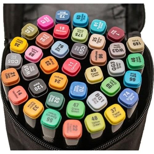 Marker 12/24/30/36/40/48 Colors pen Art Markers Brush Pen Sketch Alcohol Based Markers Dual Head Manga Drawing Pens Art Supplies