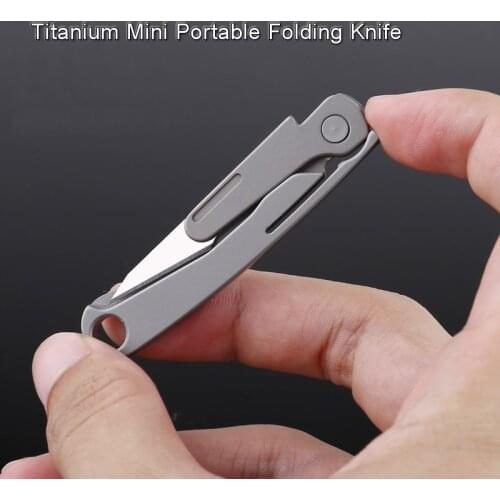Multi-Function Titanium Alloy Mini Folding Knife Letter Opener Portable Outdoor EDC Tool Outdoor Camp Survival Tool DropShipping