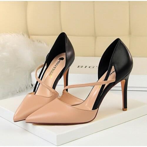 Fashion women pumps sandals shoes kitten heels 2020 summer new pointed high heels office party white woman shoes