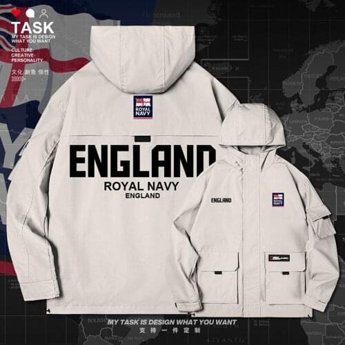 England English ENG UK men jacket hooded Navy logo army fan trench coat men clothing Military windbreaker new autumn clothes