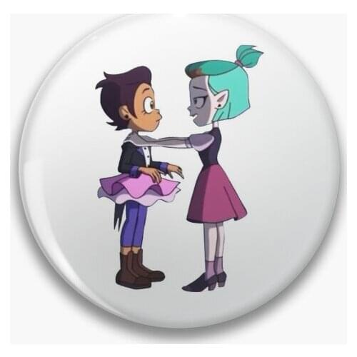 The Owl House Lumity Soft Button Pin Lover Gift Lapel Pin Cute Women Badge Creative Funny Fashion Clothes Decor Metal Collar