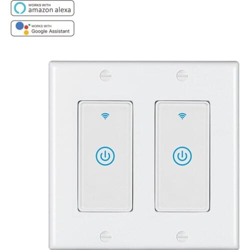 Tuya Smart Home Wifi Wall Touch Switch USA Smart Light Switch 1 2 3 Gang 220V Tuya Smart Home Support with Alexa Google Home