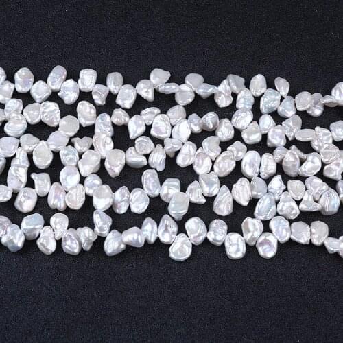 8*12MM Natural White keshi Shape Freshwater Pearl sale