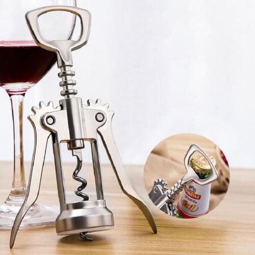 Stainless Steel Wine Opener Professional Waiters Corkscrew Wine Cap Opener Beer Cap Bottle Opener Kitchen Bar Tools Accessories