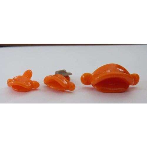 25x10mm/ 42x18mm orange color animal duck mouth plastic toy findings & soft washer--size option