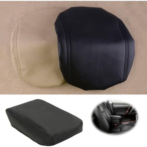 DWCX PU Leather Center Console Lid Armrest Cover Protector Fit for Toyota Highlander 2008 2009 2010 2011 2012 2013