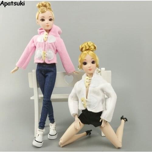 Handmade Hoodies For Barbie Doll clothes Coat Outfits Fashion Doll Clothes For Blythe 1/6 Dolls Accessories Kids Generation Toy