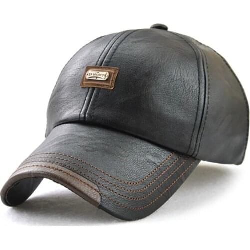 JAMONT Versatile Men Leather Baseball Cap Wholesale Spring Hat