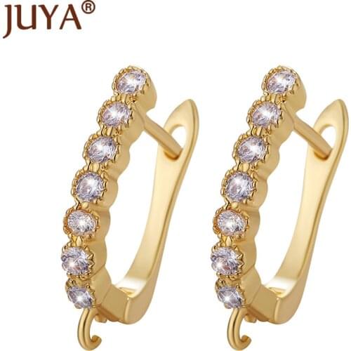 High Quality AAA Cubic Zirconia Earrings Finding DIY Accessories For Jewelry Handmade Long Tassels Earring Hooks Wholesale