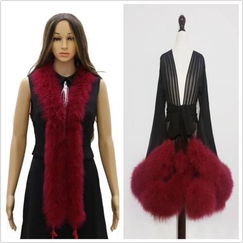 High quality Marabou Turkey Feather Boas 2 Meter Fluffy Soft Decorative Scarf Dyed Various 50 Grams Wedding Dresses Accessories