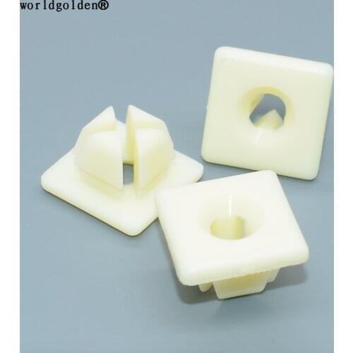 Worldgolden 10pcs auto fasteners License Plate Nut #14 Screw Size for GM 3907444, 4755299