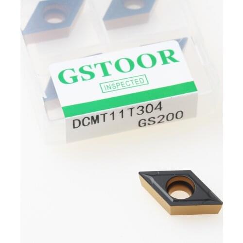 10PCS DCMT11T304 DCMT 11T308 CNC Turning Tools Carbide Inserts Lathe Cutting Tool Parts For Steel Two-Color